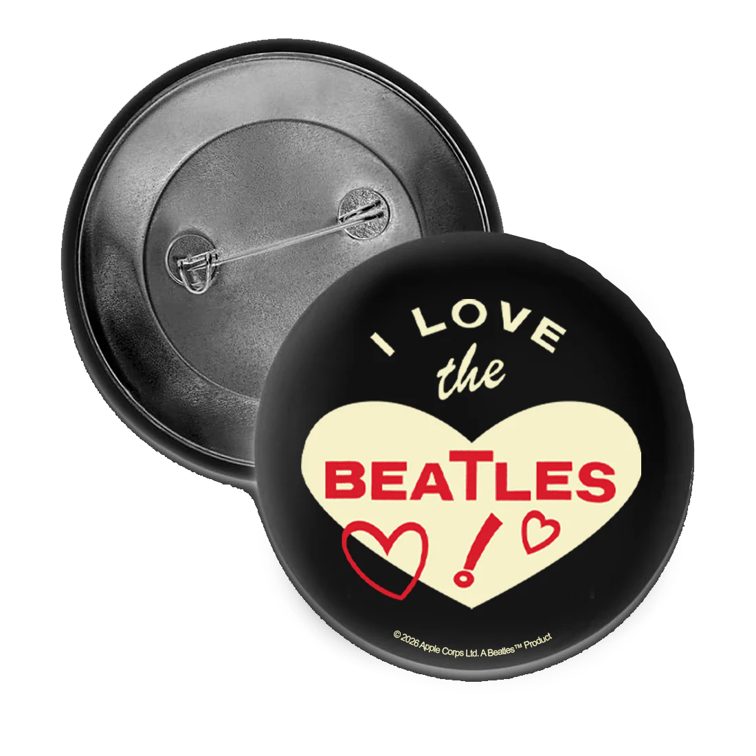 I Love The Beatles Button